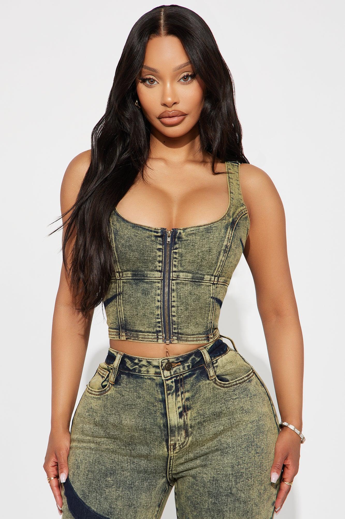Distressed Diva Denim Pant Set - Medium Wash Product Image