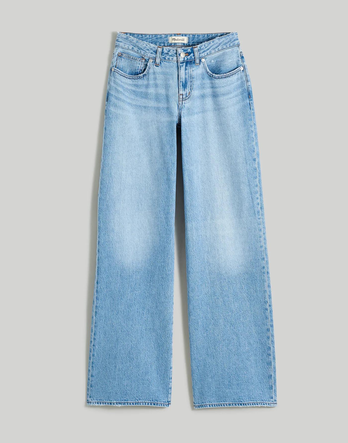 Curvy Low-Rise Superwide-Leg Jeans in Kendall Wash Product Image