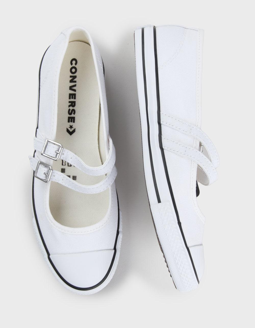 CONVERSE Chuck Taylor All Star Dainty Mary Jane Womens Shoes - WHITE Product Image