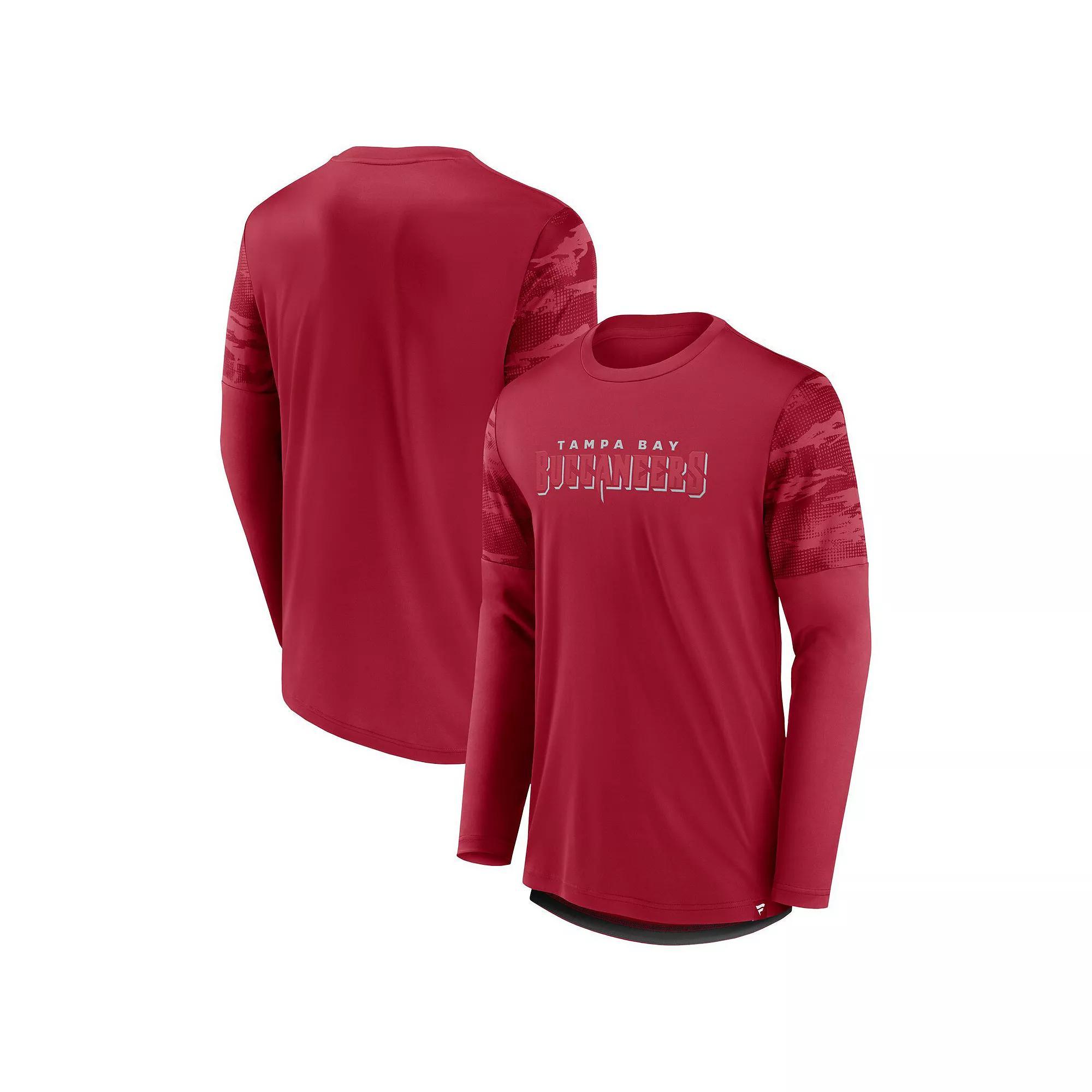 Mens Fanatics Branded /Pewter Tampa Bay Buccaneers Square Off Long Sleeve T-Shirt Product Image
