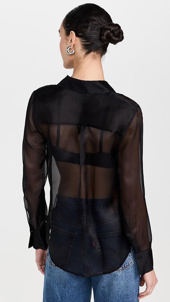 L'AGENCE Divya Pintuck Tux Shirt | Shopbop Product Image
