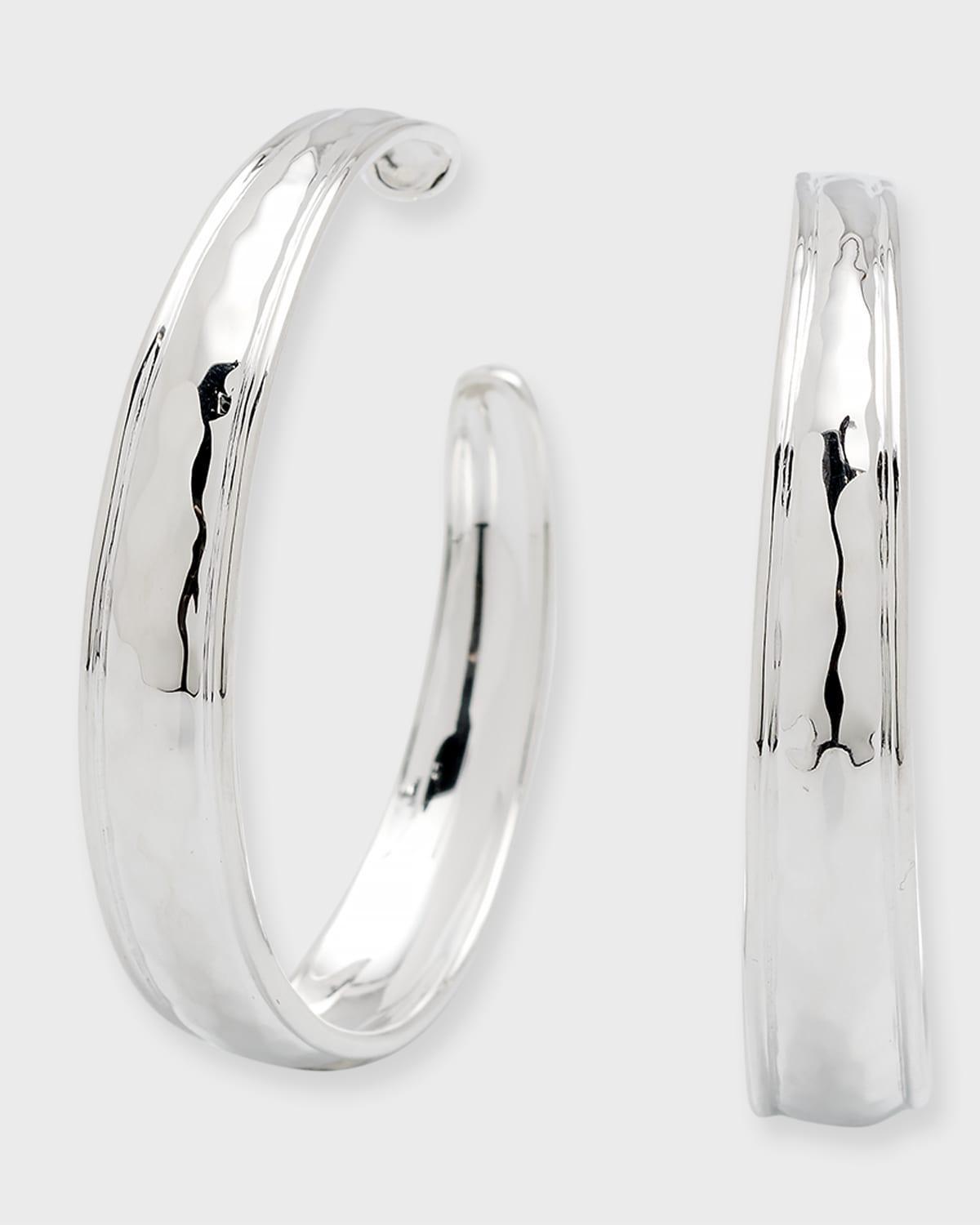 Goddess Hoop Earrings in Sterling Silver Product Image