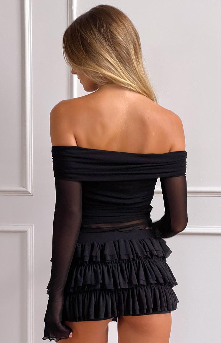 Belle Black Ruffle Shorts Girls Product Image