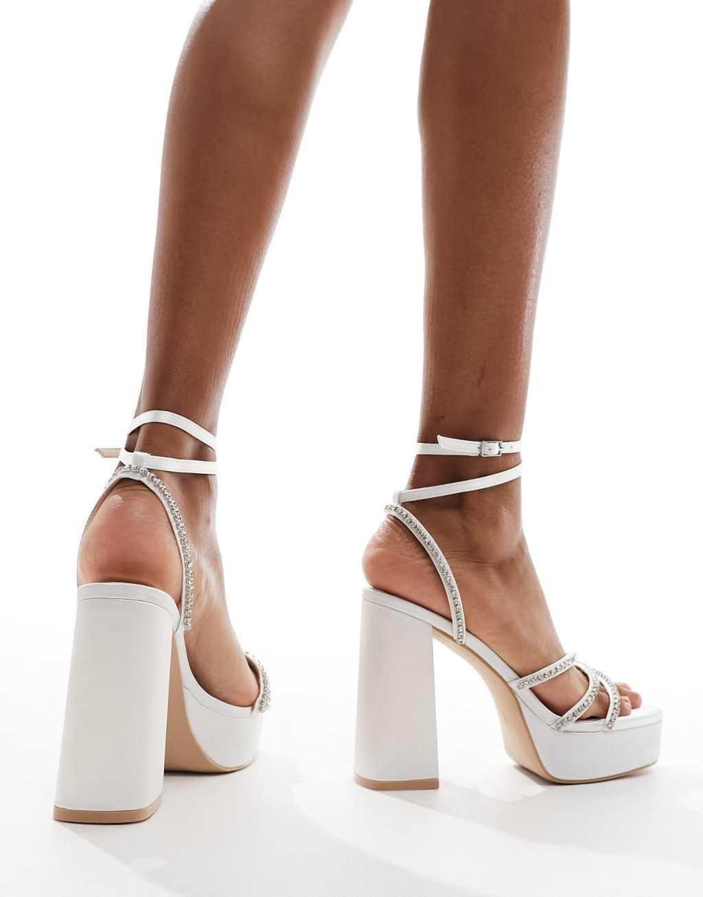 Be Mine Bridal Maysha embellished platform heeled sandals Product Image