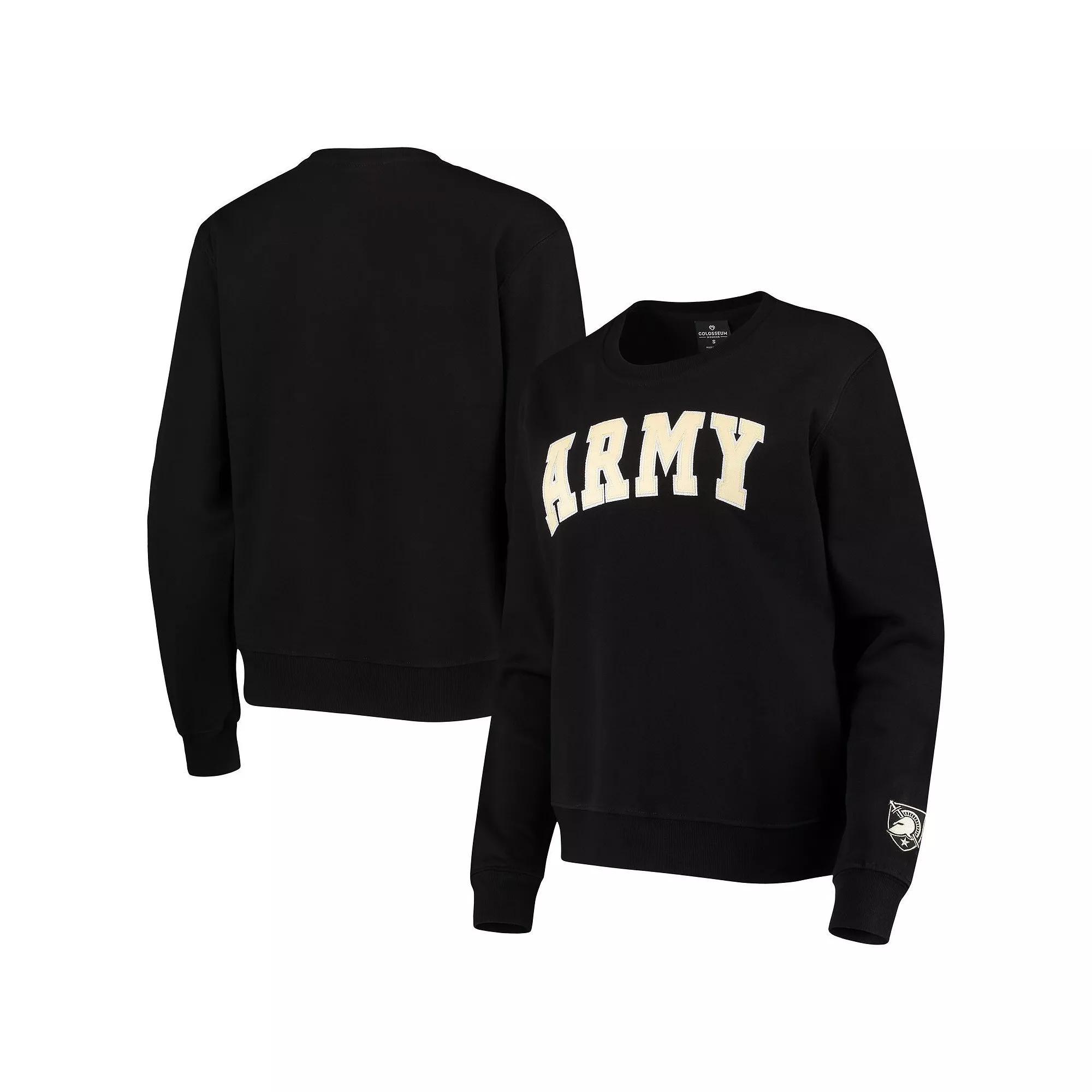 Women's Colosseum Black Army Black Knights Campanile Pullover Sweatshirt, Size: 2XL, Nc2 Black Product Image