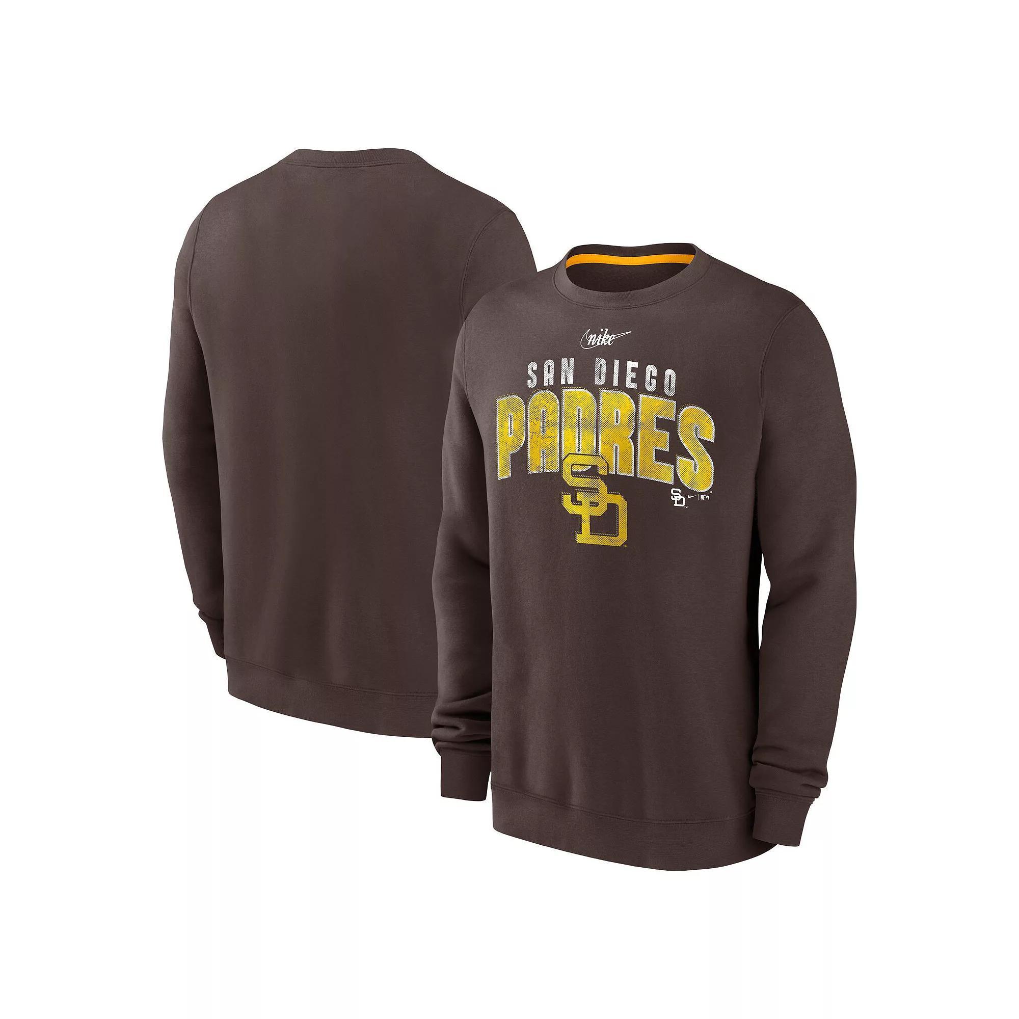 Men's Nike  Brown San Diego Padres Cooperstown Collection Team Shout Out Pullover Sweatshirt, Size: 3XL Product Image
