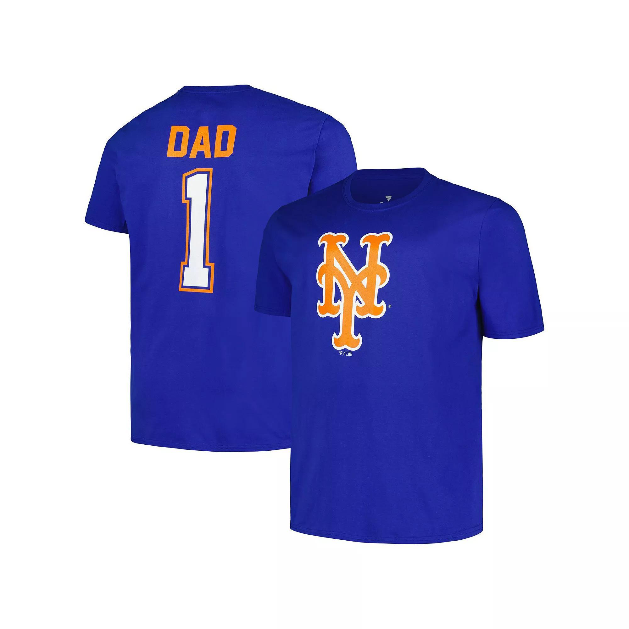 Mens Profile Royal New York Mets Big & Tall #1 Dad T-Shirt Product Image