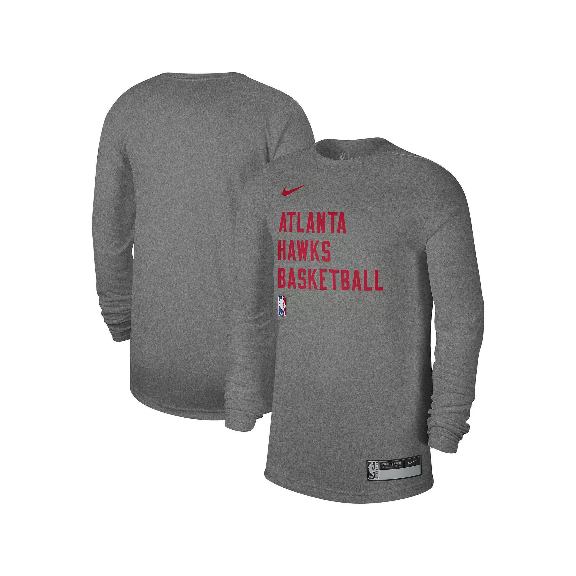 Unisex Nike Heather Gray Brooklyn Nets 2023/24 Legend On-Court Practice Long Sleeve T-Shirt, Men's, Size: XL, Grey Product Image