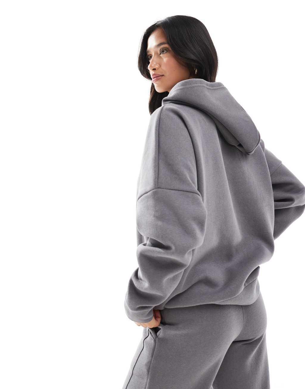 Noisy May Petite loose fit hoodie in gray - part of a set Product Image