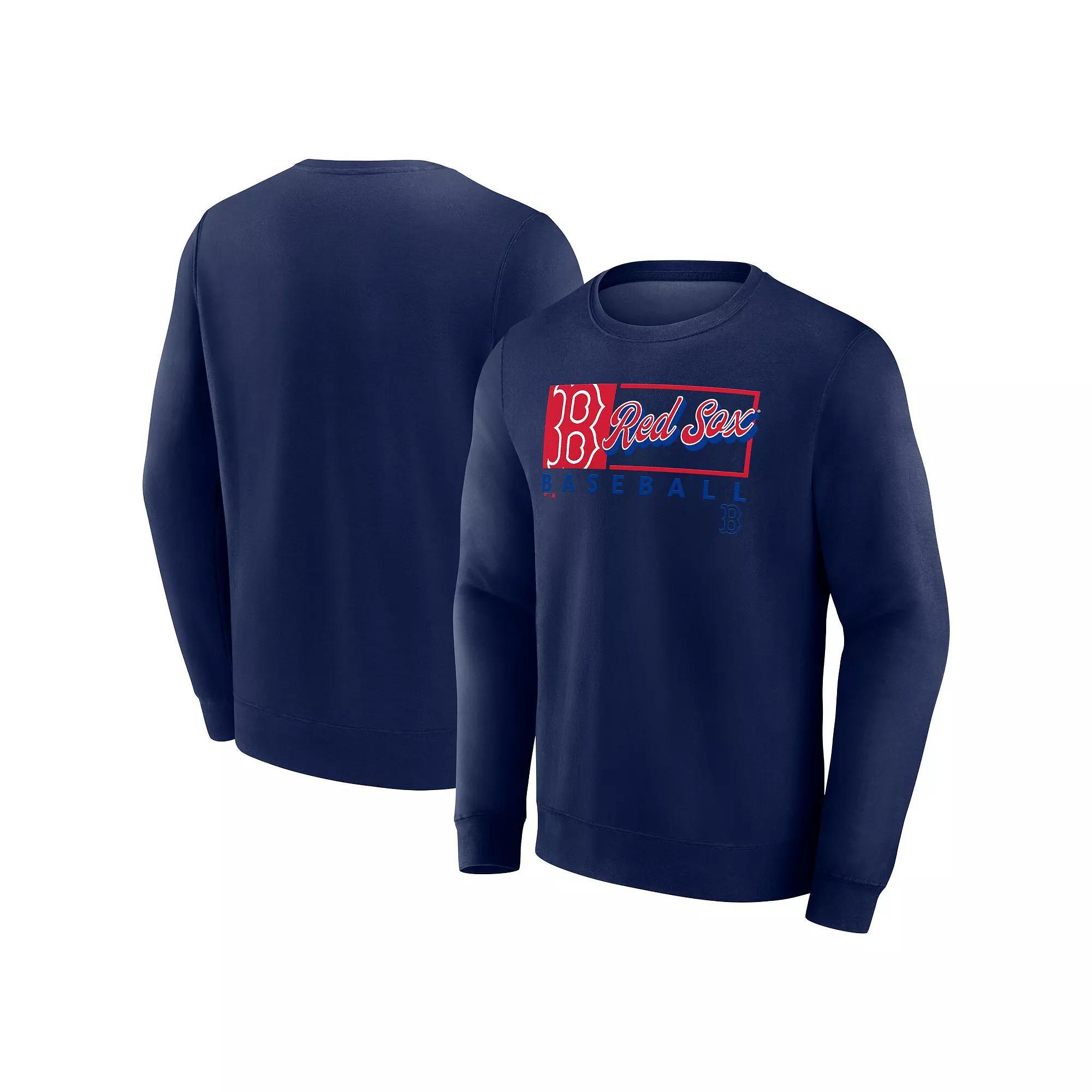 Men's Fanatics Navy Detroit Tigers Focus Fleece Pullover Sweatshirt, Size: Large, Blue Product Image