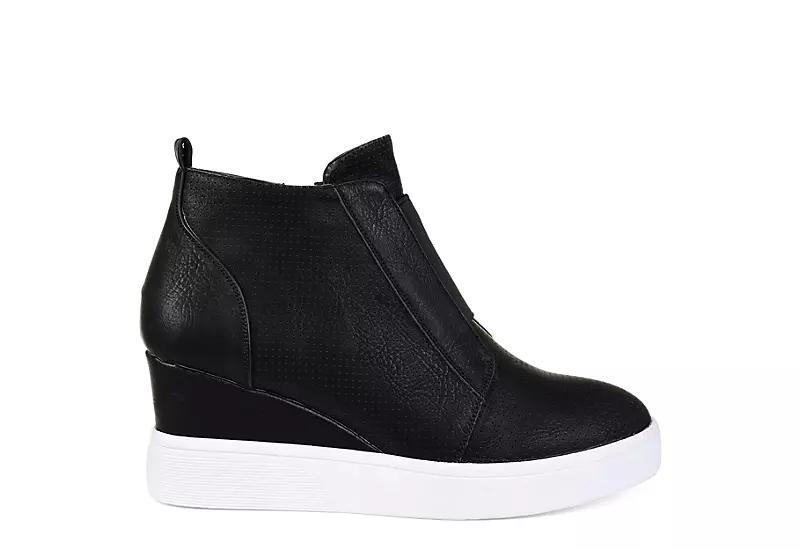 Journee Clara Womens Wedge Sneakers Ivory Product Image