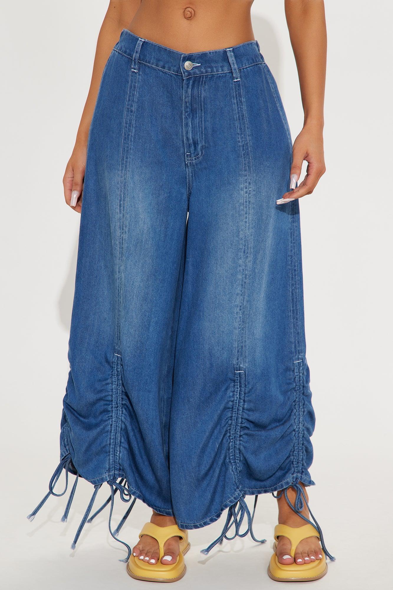 Cabo Drapey Cinch Cropped Jeans - Dark Wash Product Image