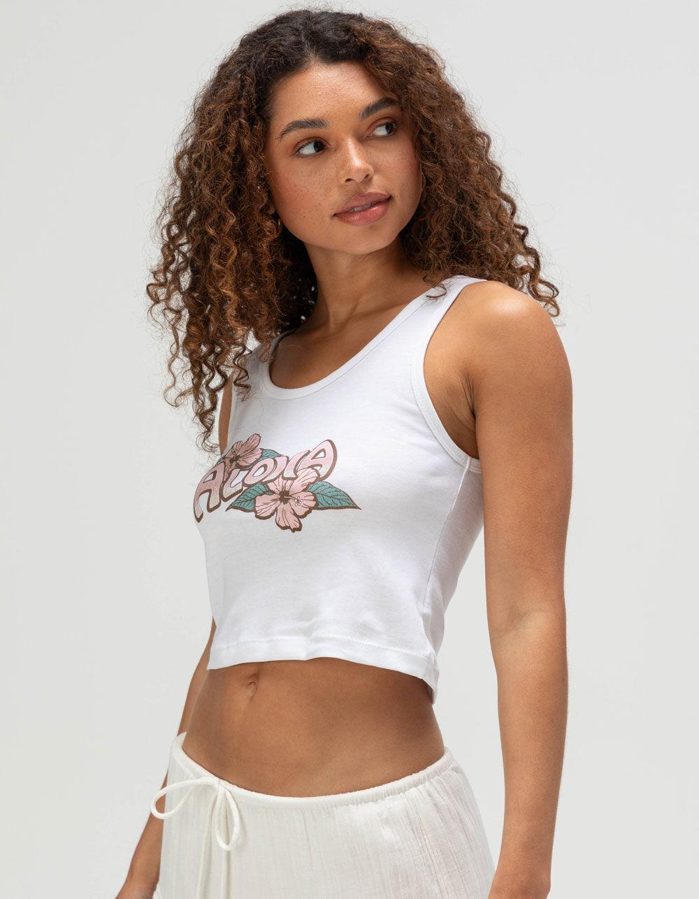 HURLEY Aloha Womens Tank Top - WHITE Product Image