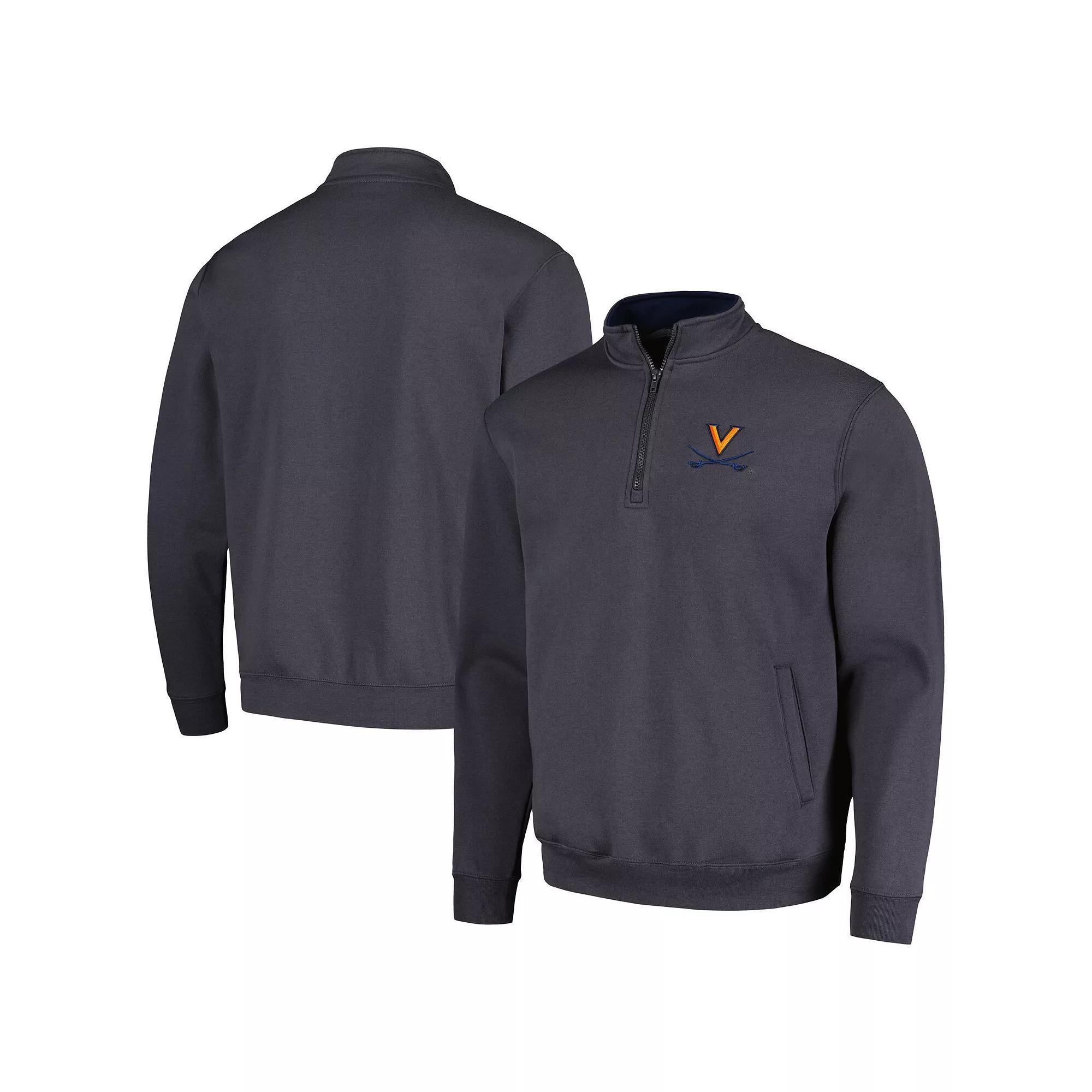 Men's Colosseum Charcoal Virginia Cavaliers Tortugas Team Logo Quarter-Zip Jacket, Size: 2XL Product Image