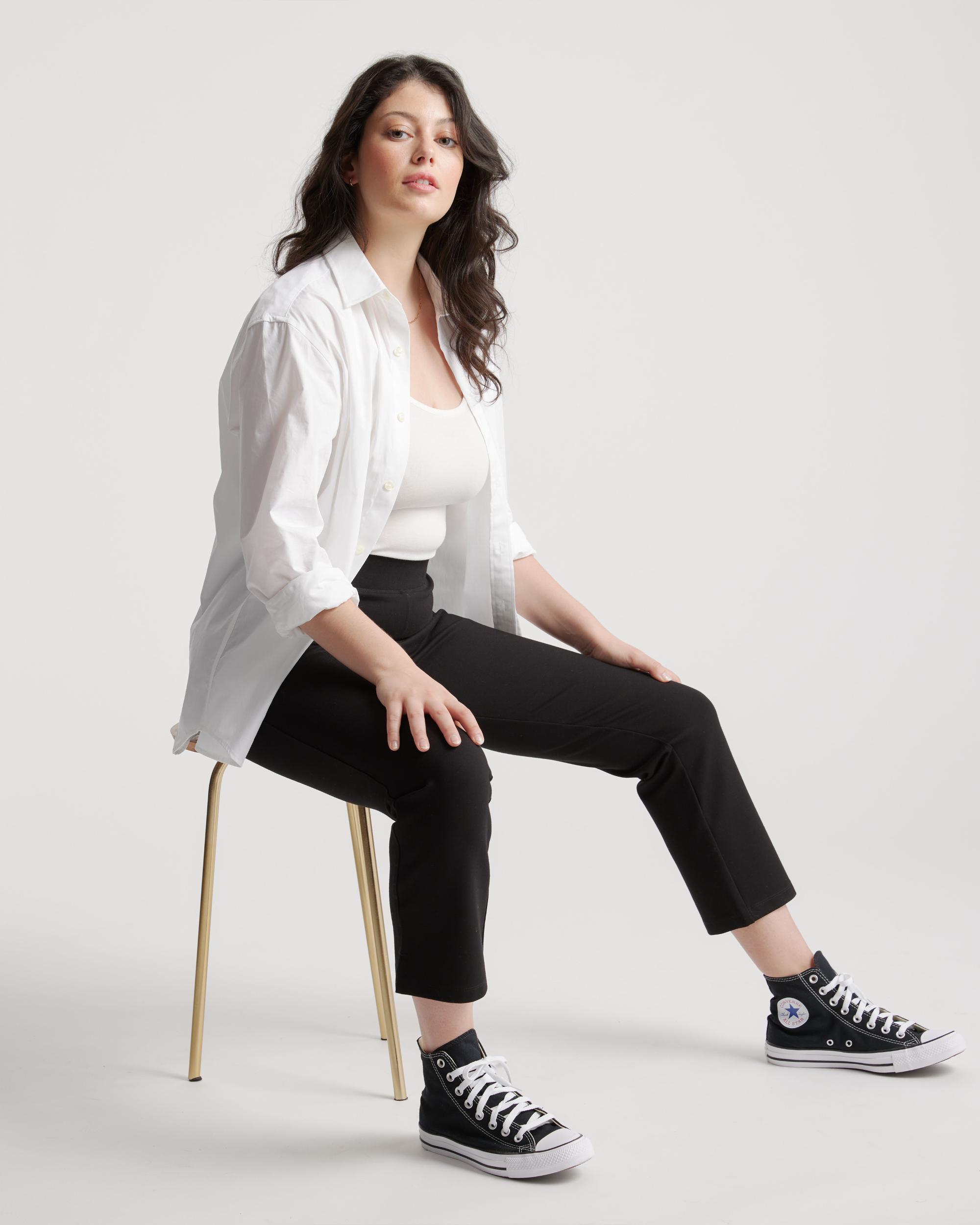 Quince | Women's Ultra-Stretch Ponte Kick Flare Pants Rayon Product Image
