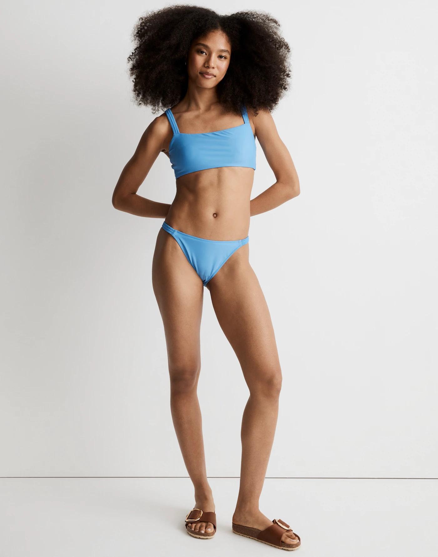 Mid-Rise Scrunchy Bikini Bottoms Product Image