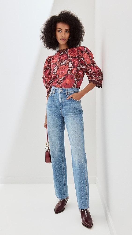 FARM Rio Gigi Tapestry Brown Blouse | Shopbop Product Image