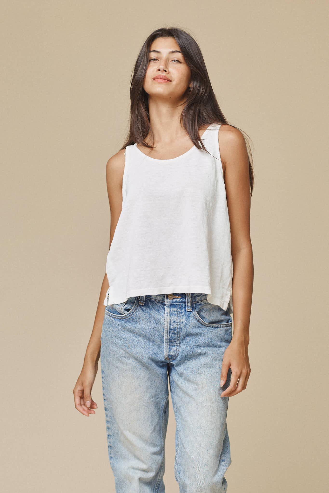 Sophie 100% Hemp Cropped Tank Top Female Product Image