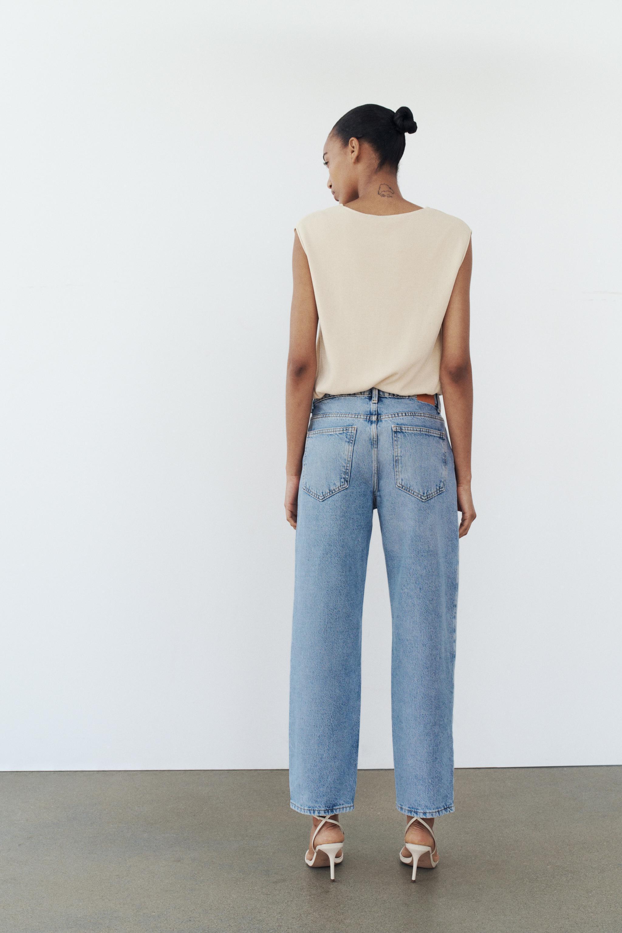 Z1975 HIGH WAIST CROPPED STRAIGHT JEANS Product Image