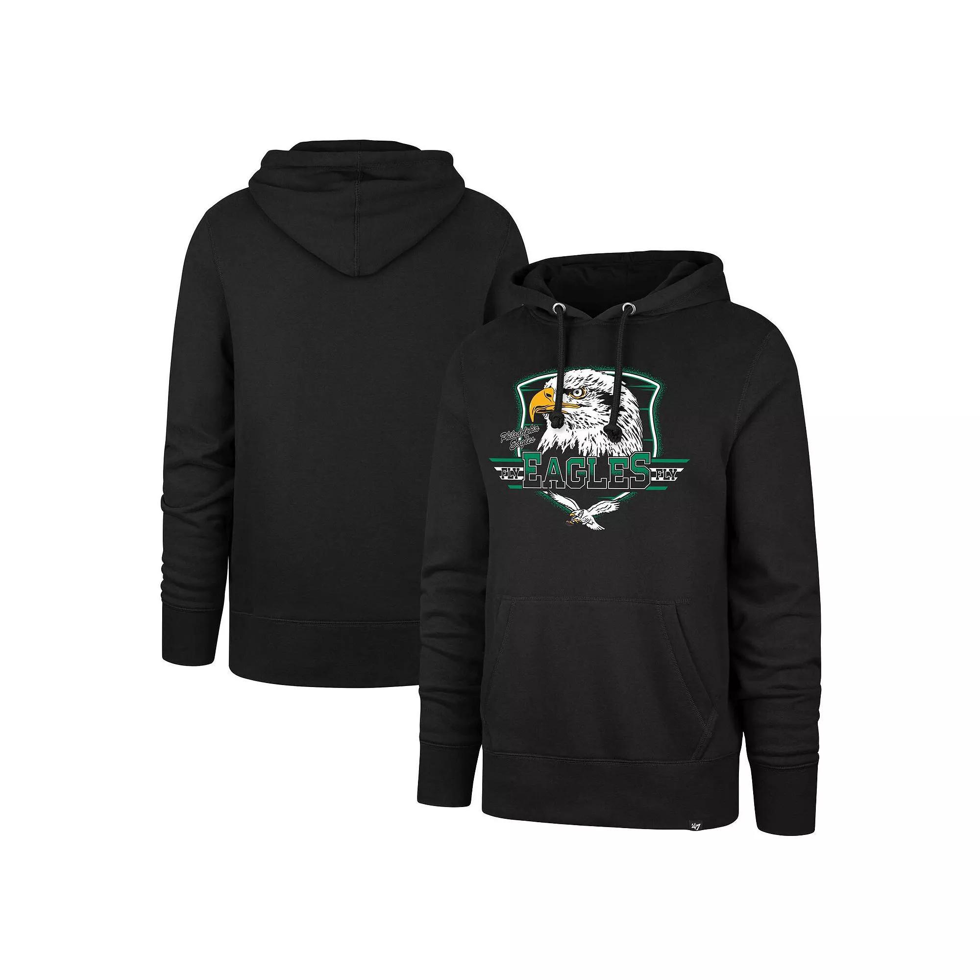 Men's '47 Black Philadelphia Eagles Regional Headline Pullover Hoodie, Size: Small Product Image