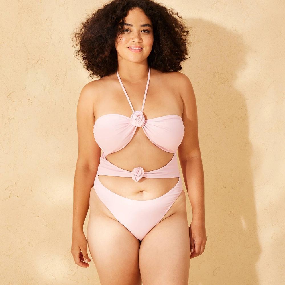 Women's Removable Rosette Extra High Leg Extra Cheeky One Piece Swimsuit - Wild Fable™ XXS Product Image
