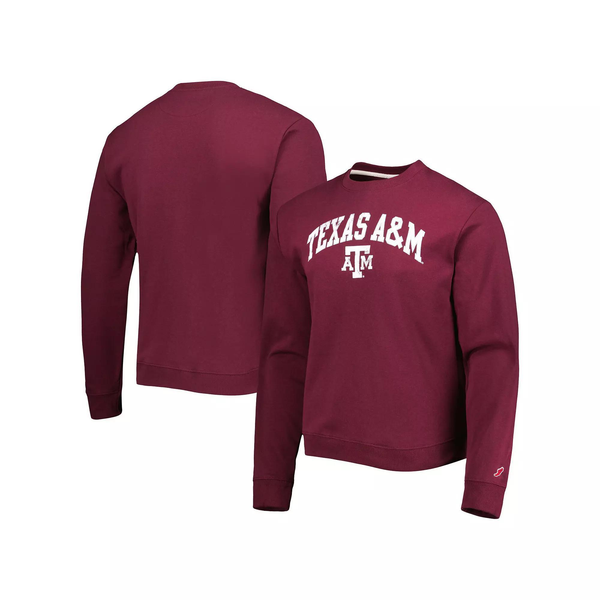 Men's League Collegiate Wear Maroon Texas A&M Aggies 1965 Arch Essential Lightweight Pullover Sweatshirt, Size: 2XL, Red Product Image