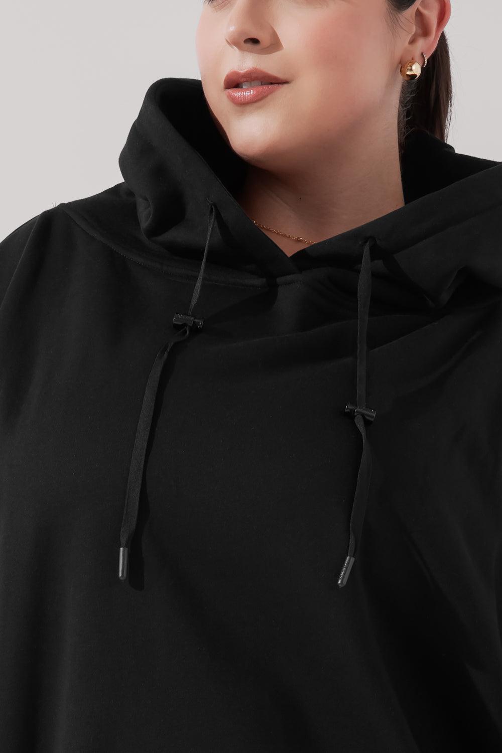 Long Cloud Hoodie - Black Product Image