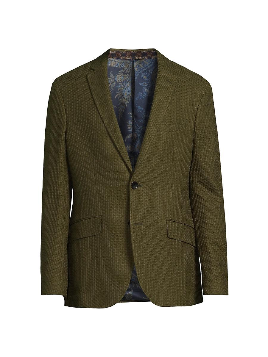 Mens Basic Textured Blazer Product Image