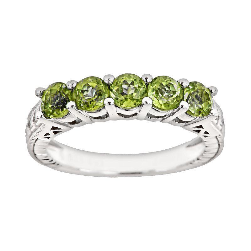 Celebration Gems Sterling Silver Garnet Five-Stone Ring, Women's, Size: 7, Multicolor Product Image