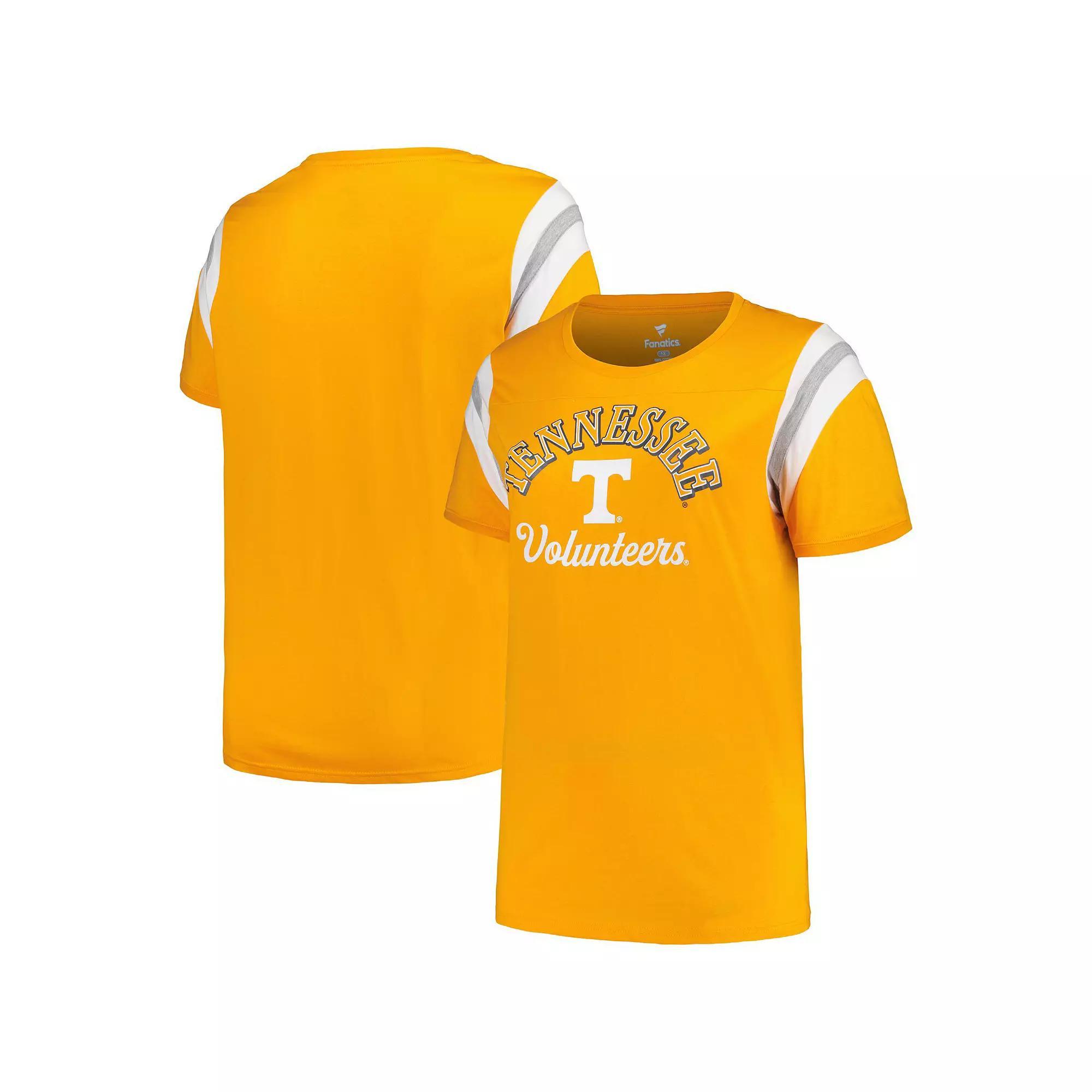 Women's Profile Tennessee Orange Tennessee Volunteers Plus Size Striped Tailgate Scoop Neck T-Shirt, Size: 3XL Product Image