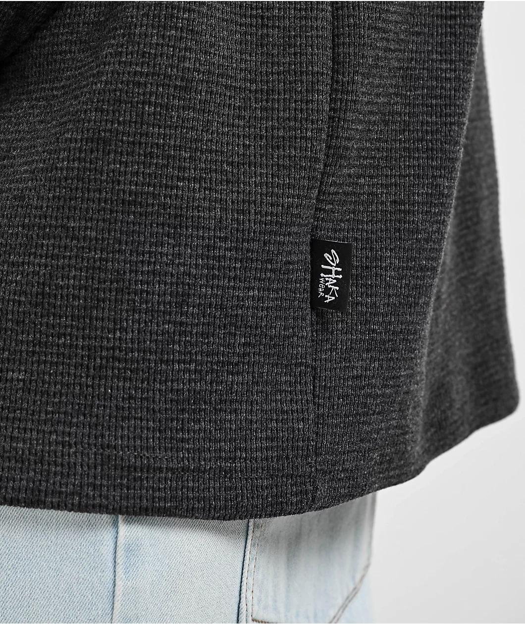 Shaka Wear Grey Heavyweight Thermal Long Sleeve T-Shirt Product Image