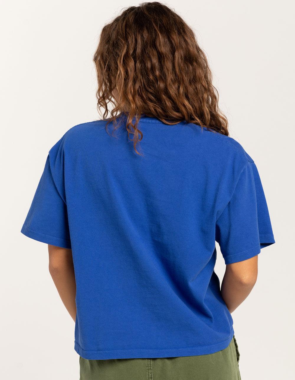 OBEY Lowercase Womens Crop Tee - COBALT Product Image