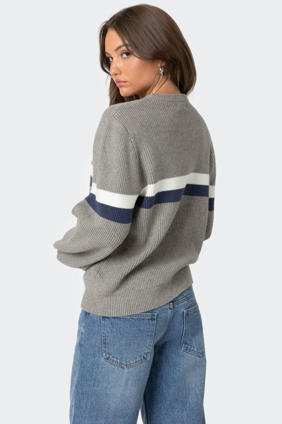 Nautical Striped Oversized Sweater Product Image