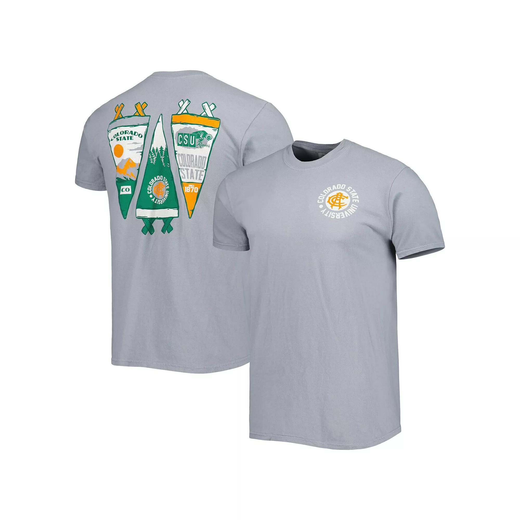 Mens Gray Colorado State Rams Pennant Comfort Color T-Shirt Product Image