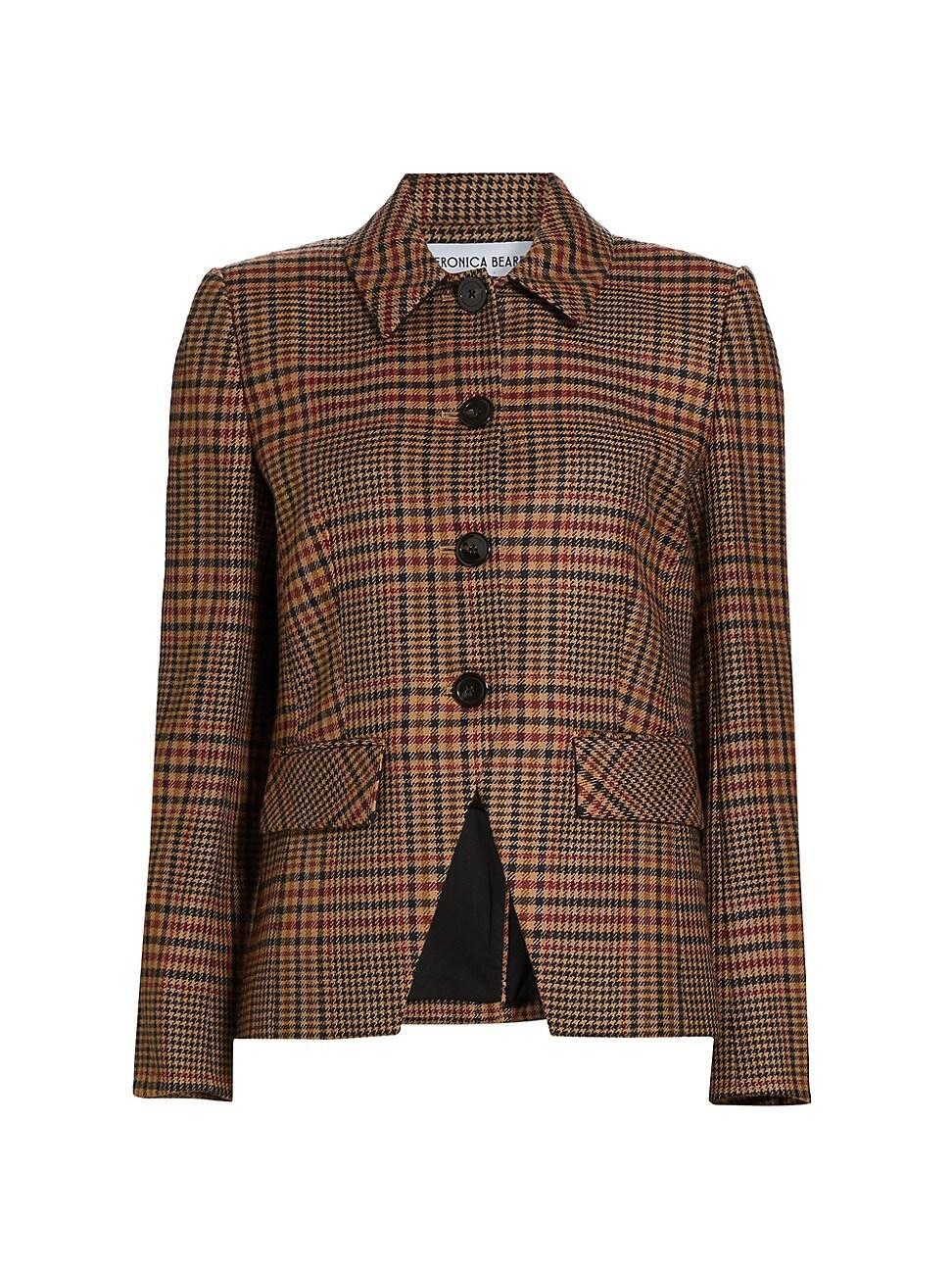 Womens Aire Check Wool Dickey Jacket Product Image