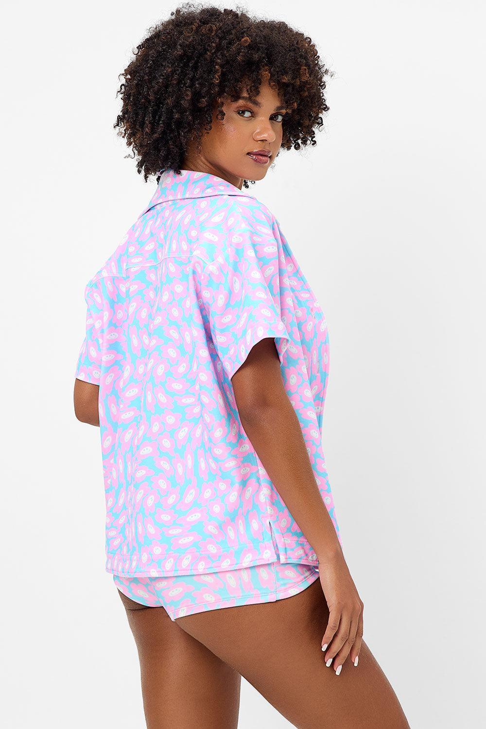 Coco Terry Button Up Shirt - Daisy Dream Product Image