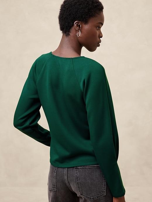 Soft Touch Scuba Raglan-Sleeve Top Product Image