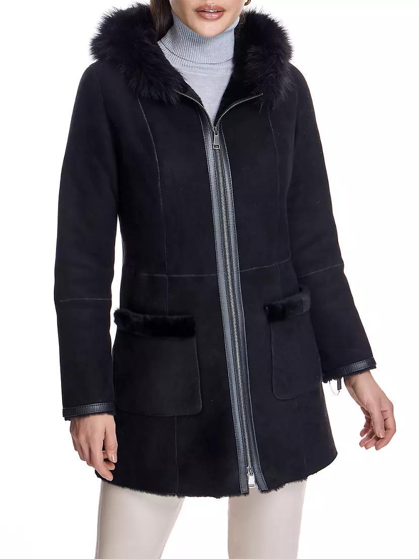Hooded Nubuck & Shearling Jacket Product Image