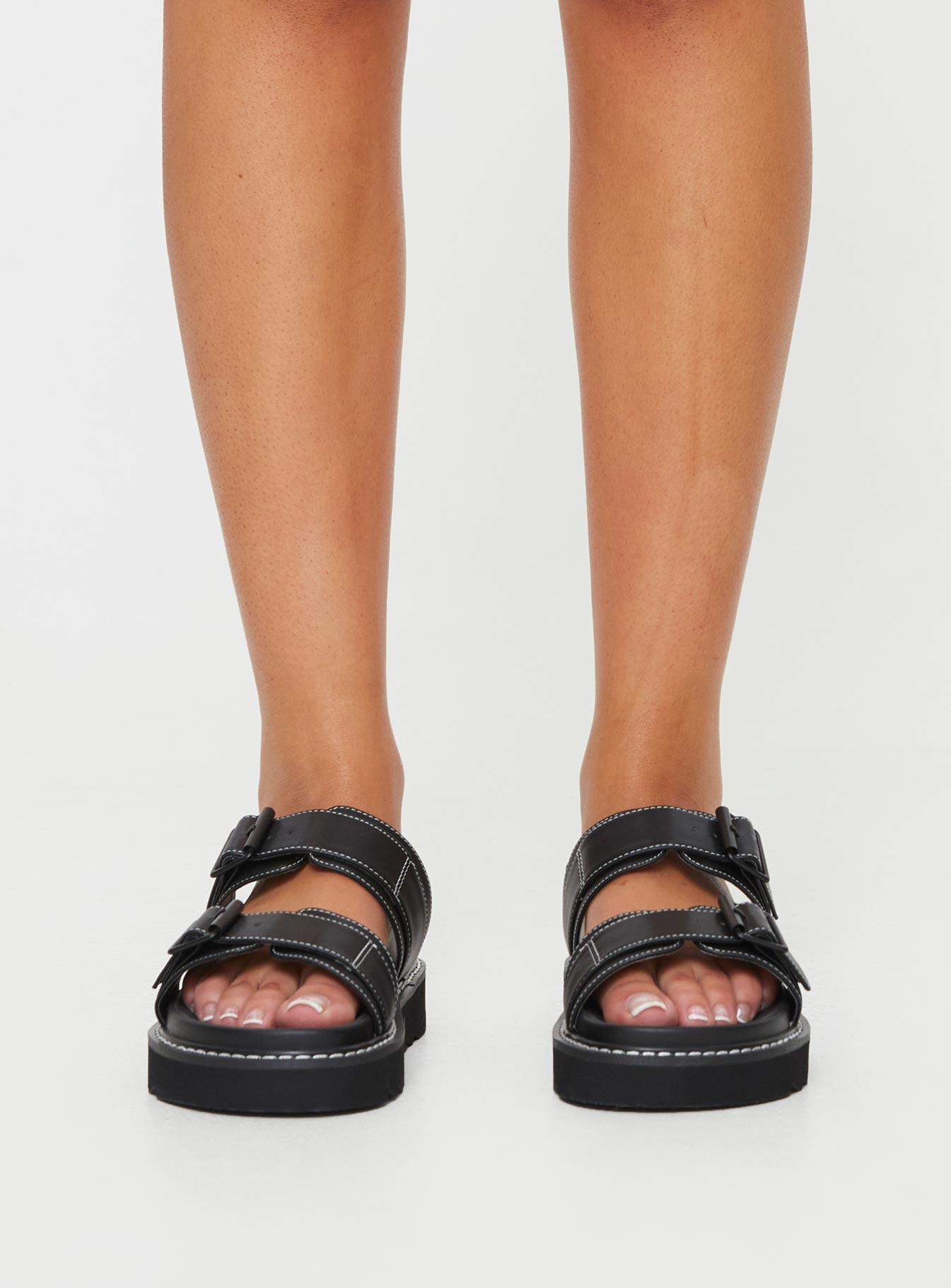 Ma Belle Sandals Contrast Stitch Product Image