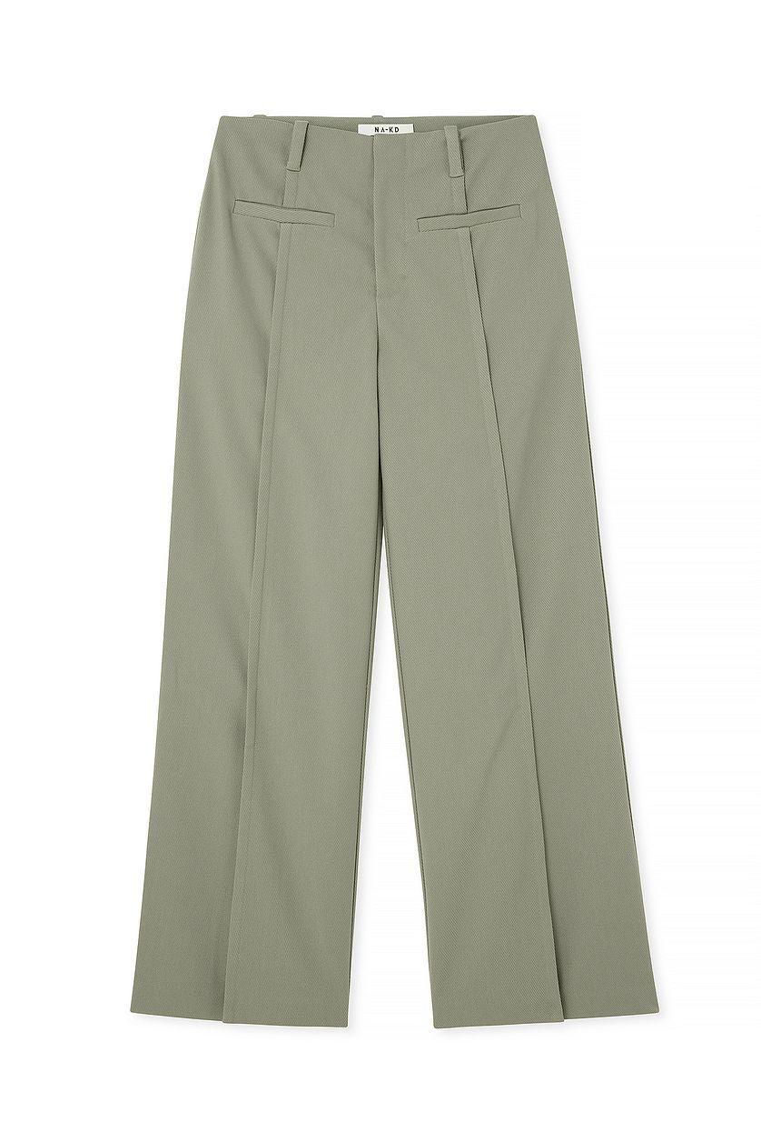 High Waist Slit Suit Trousers Product Image