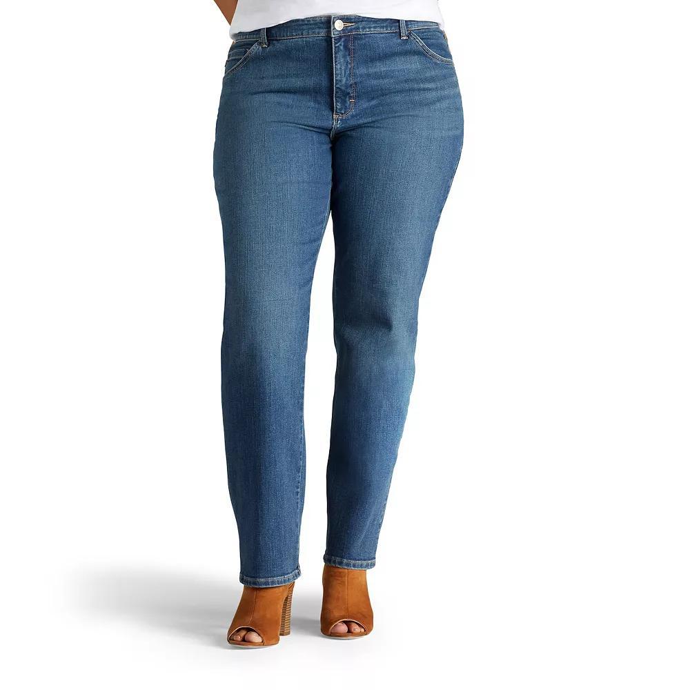 Plus Size Lee® Instantly Slims Straight-Leg Jeans, Women's, Size: 26 Tall, Seattle Product Image
