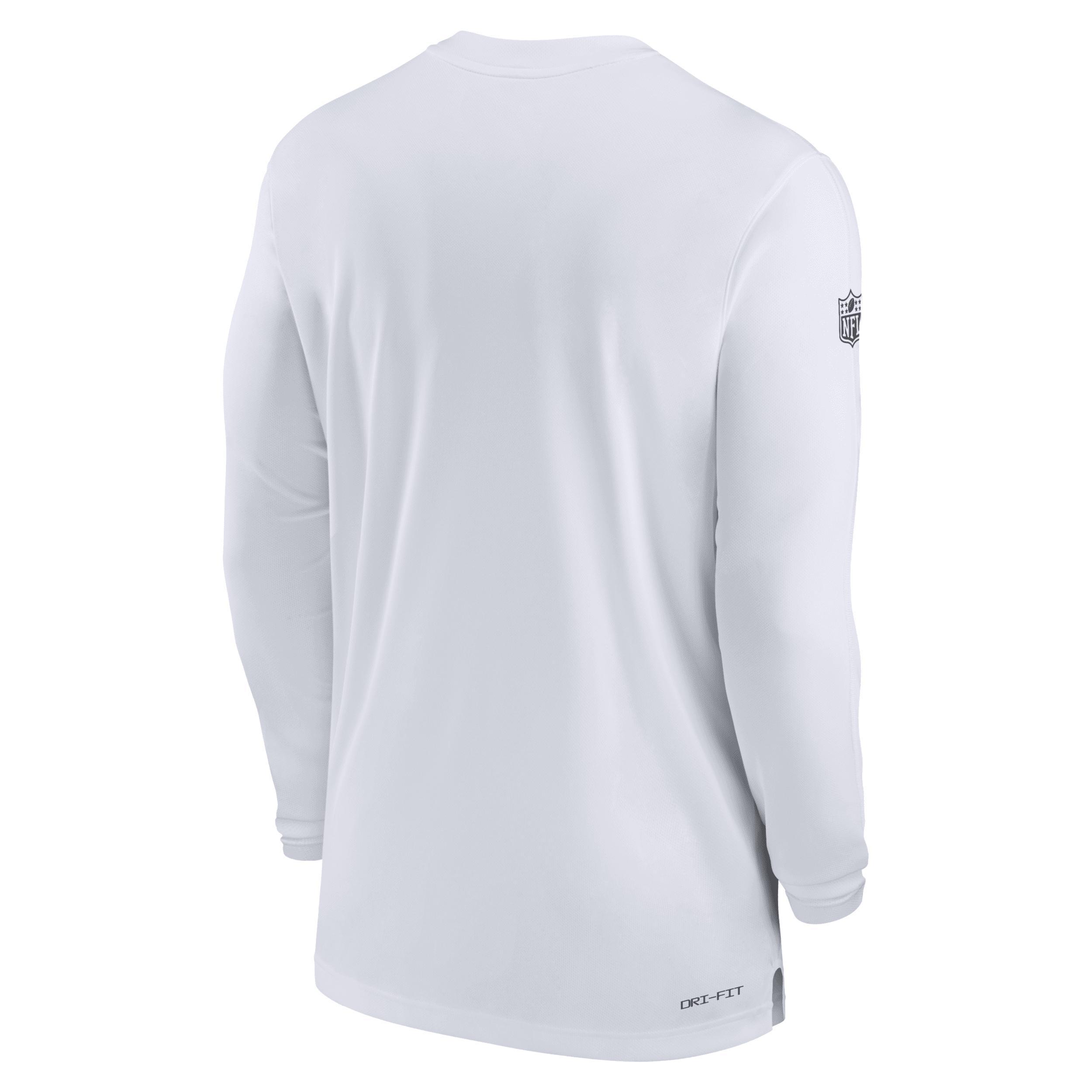 Mens Nike White Dallas Cowboys Sideline Coach Performance Long Sleeve T-shirt Product Image