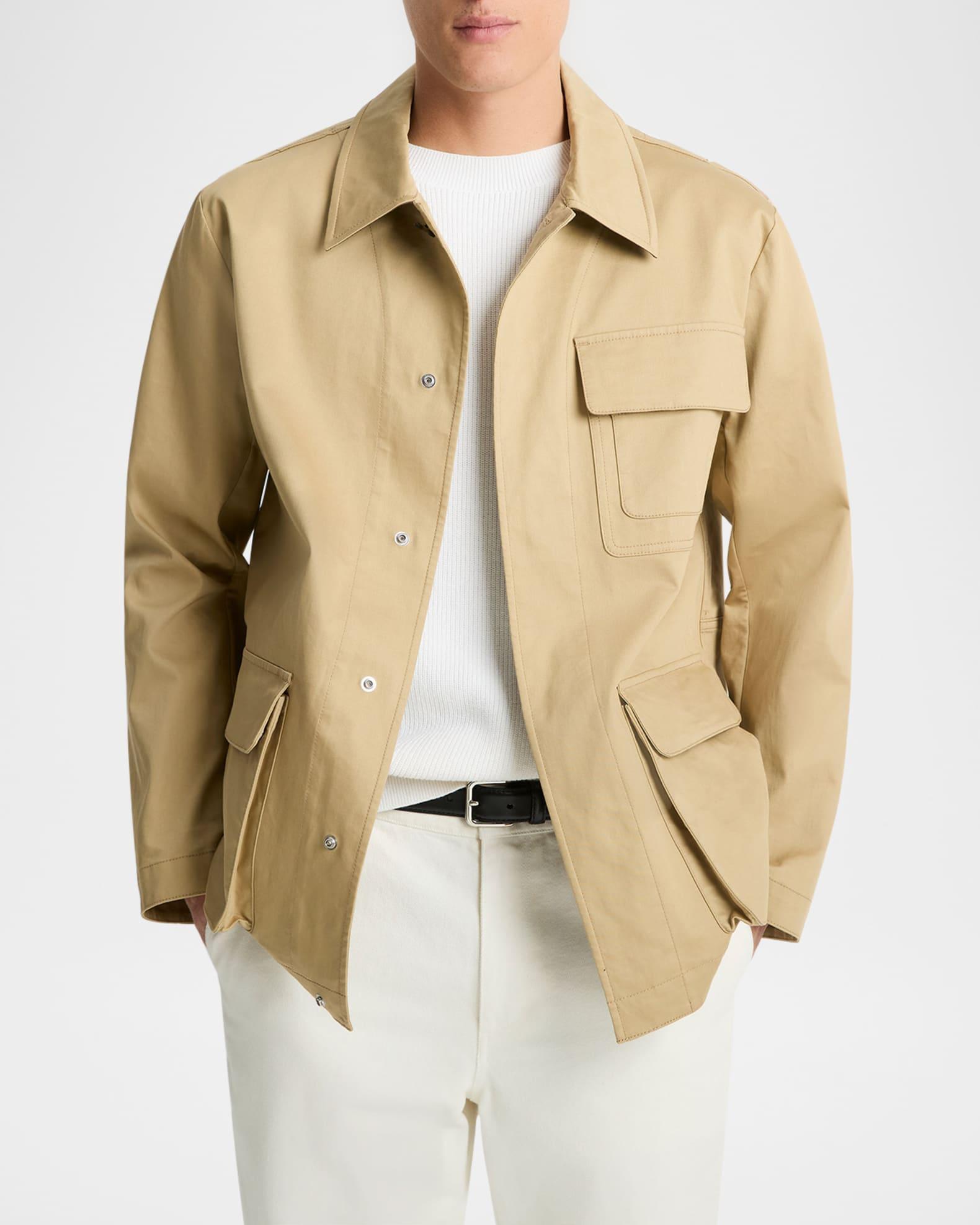 Men's Italian Bonded Cotton Utility Hunting Jacket Product Image
