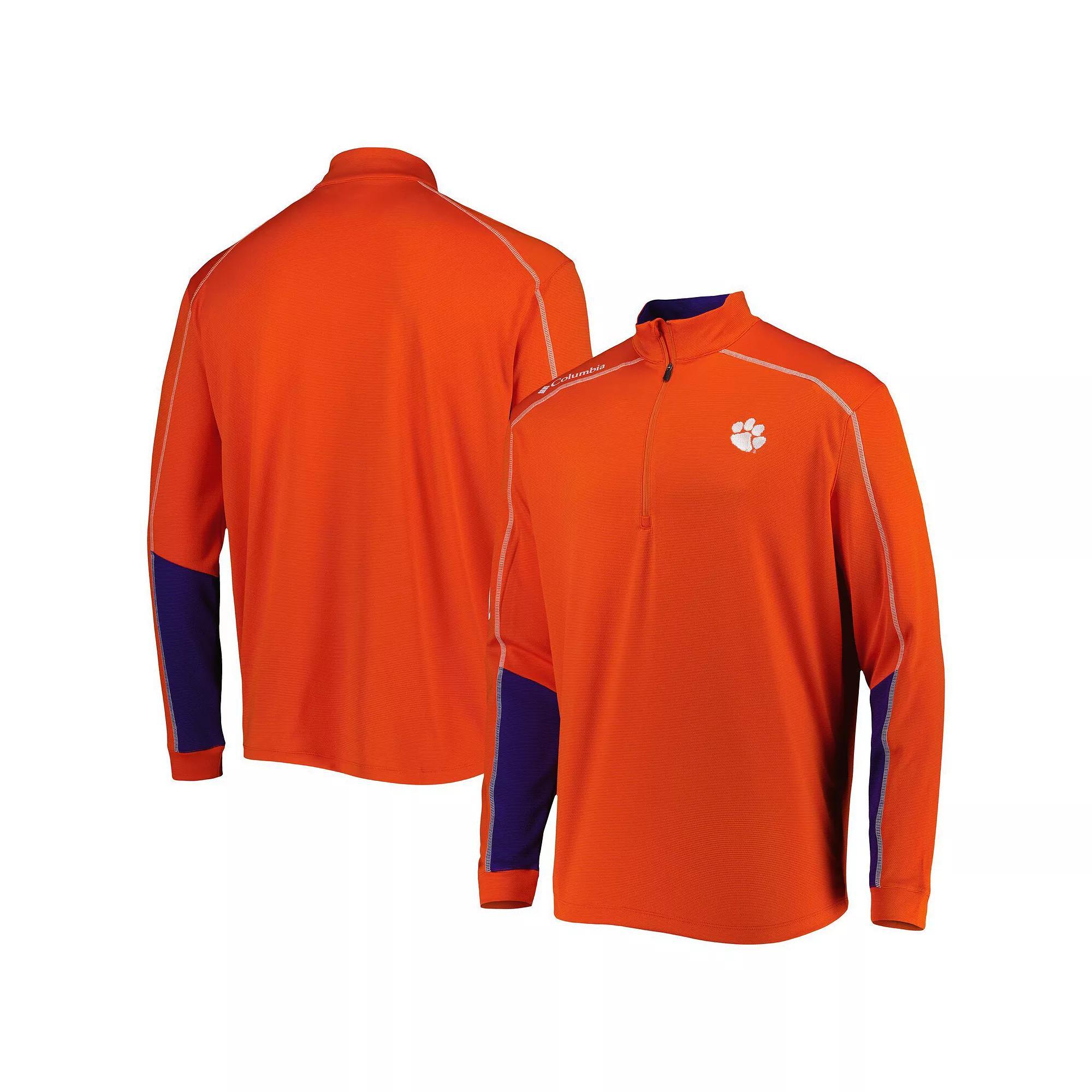 Men's Columbia Orange Clemson Tigers Shotgun 2.0 Omni-Wick Quarter-Zip Jacket, Size: Medium Product Image