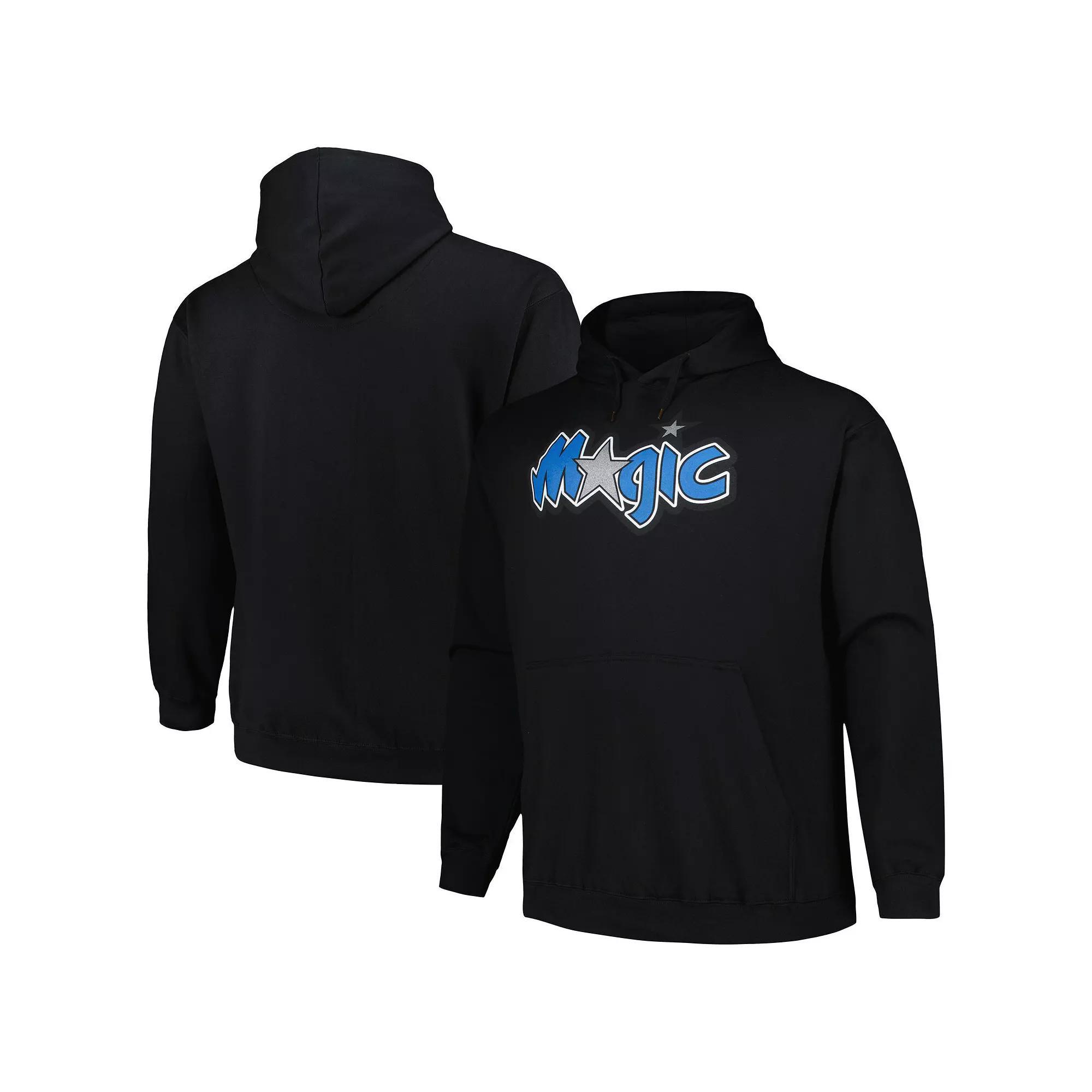 Men's Mitchell & Ness Black Orlando Magic Hardwood Classics Big & Tall Pullover Hoodie, Size: 3XLT, Mag Black Product Image