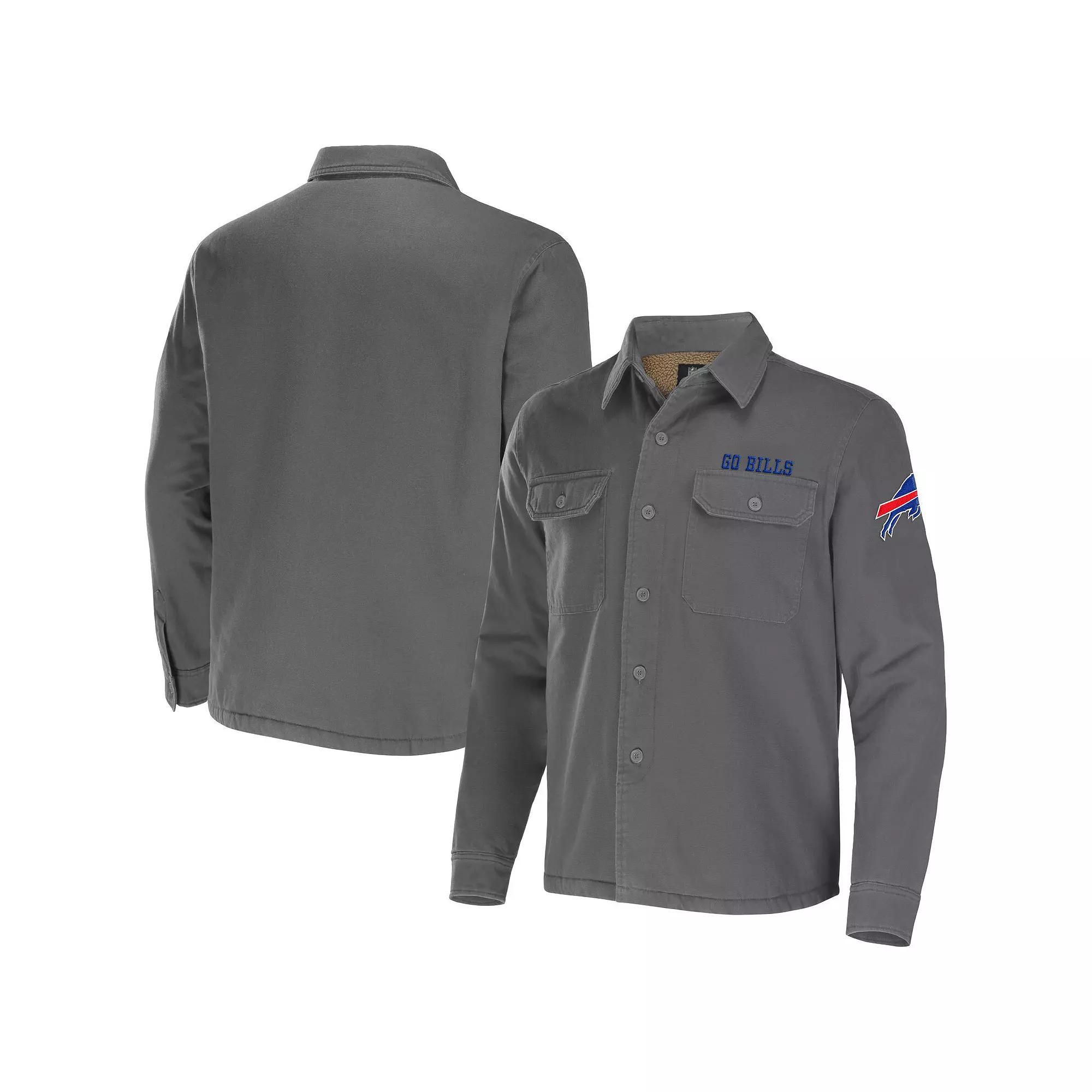 Men's NFL x Darius Rucker Collection by Fanatics Black Baltimore Ravens Canvas Button-Up Shirt Jacket, Size: XL Product Image