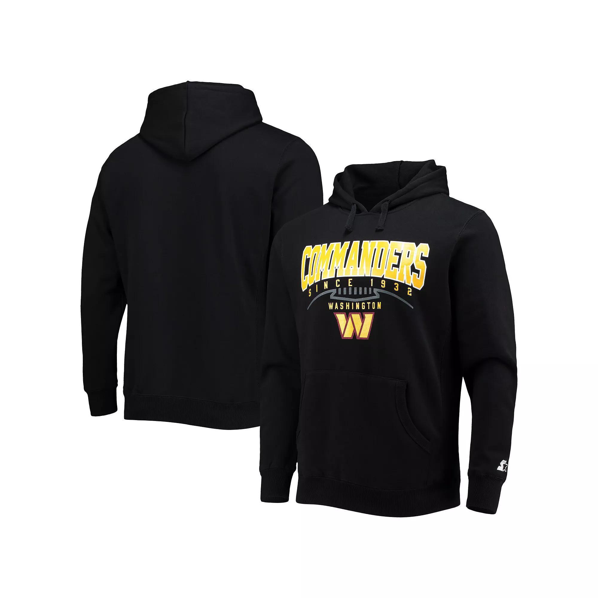 Men's Starter Black Washington Commanders Premier Pullover Hoodie, Size: Large, Wft Black Product Image
