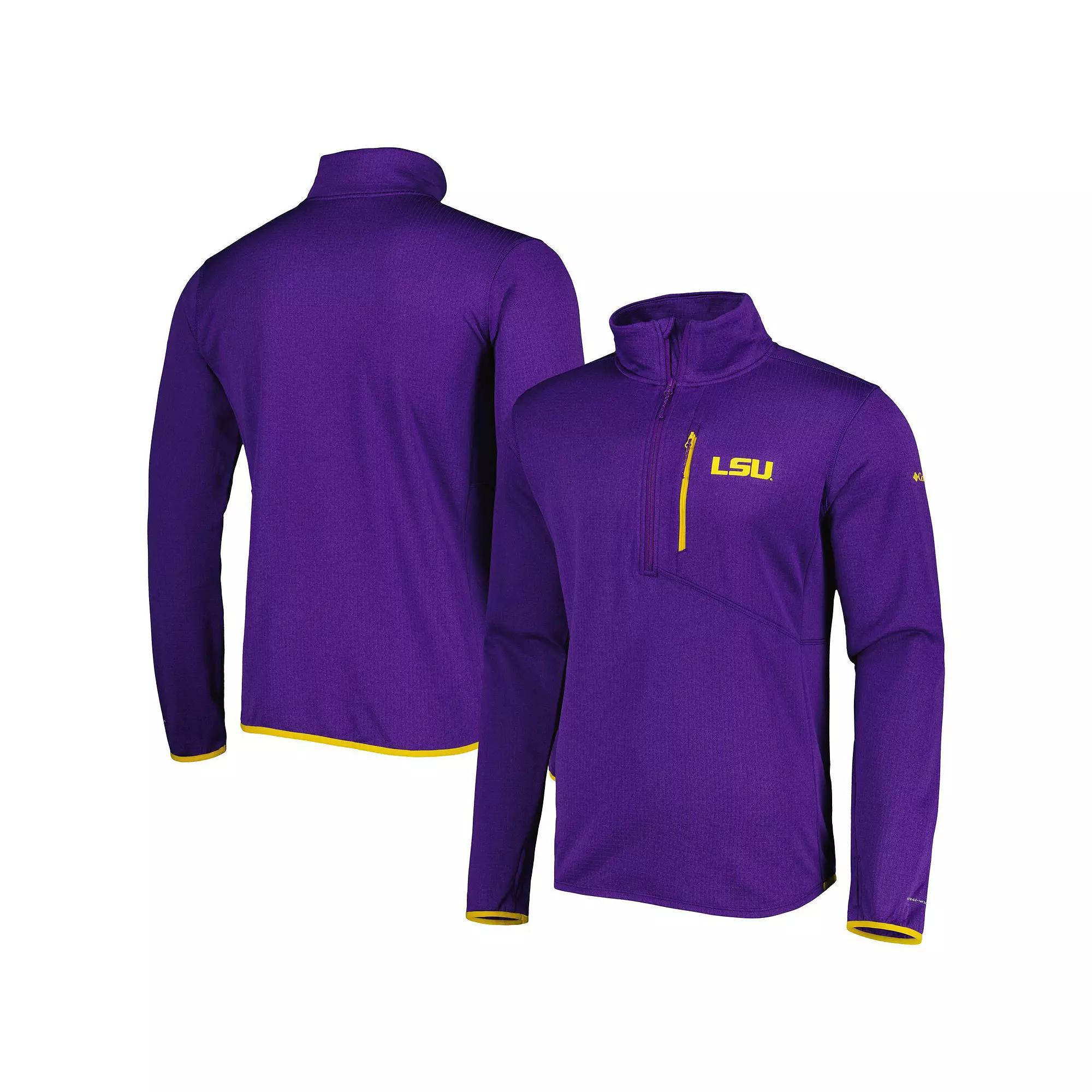 Men's Columbia Purple LSU Tigers Park View Omni-Wick Half-Zip Top, Size: 2XL Product Image