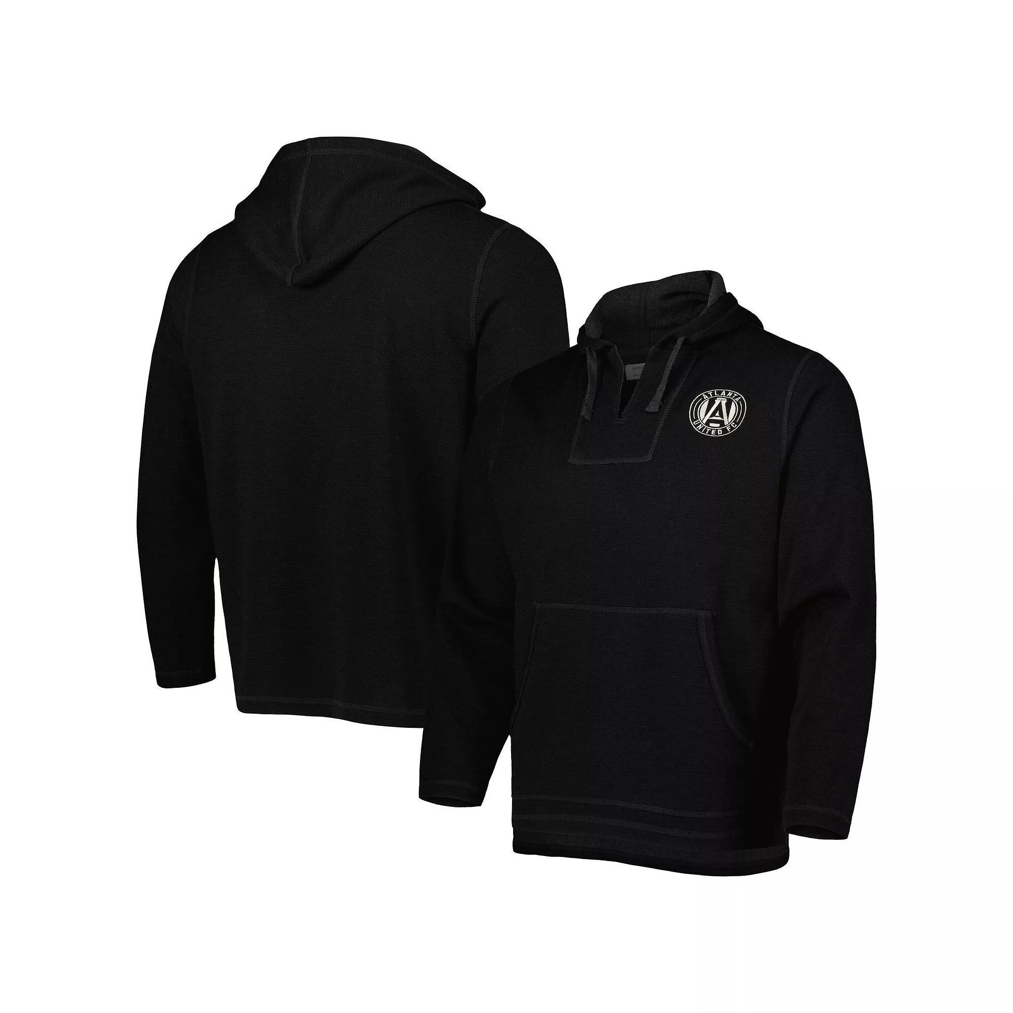 Men's Black Atlanta United FC Baja Fleece V-Neck Pullover Hoodie, Size: XL, Atu Black Product Image