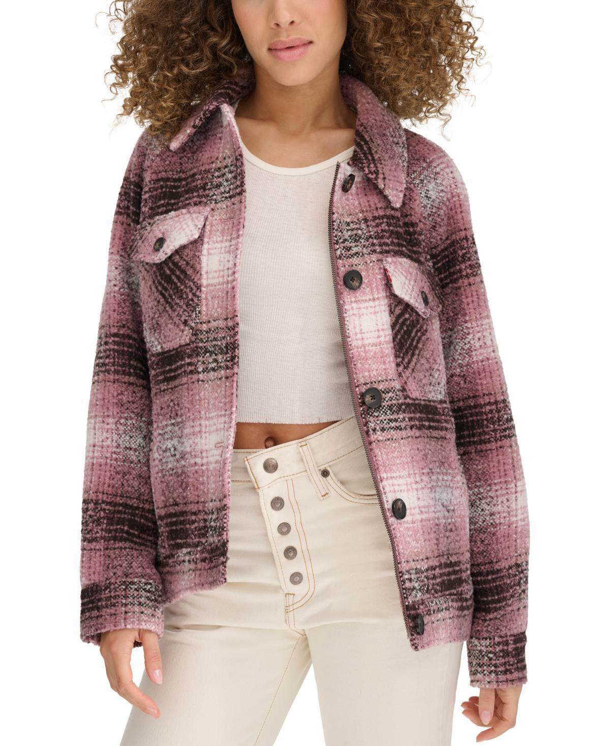 Womens Levis Wool Blend Raglan Sleeve Shirt Jacket Product Image